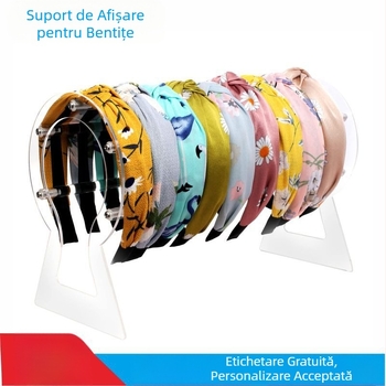 Raft de afișare pentru bentițe transfrontaliere, suport transparent pentru pălării, agrafe, eșarfă pentru bentițe, depozitare, raft de afișare pentru stick acrilic, raft pentru bentițe