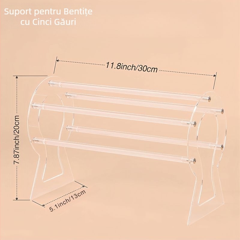 Raft de afișare pentru bentițe transfrontaliere, suport transparent pentru pălării, agrafe, eșarfă pentru bentițe, depozitare, raft de afișare pentru stick acrilic, raft pentru bentițe