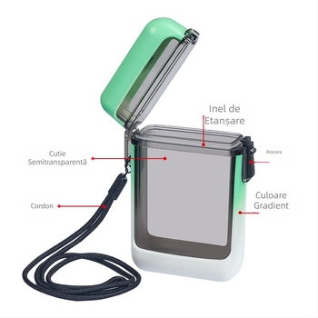 Husă de țigară transparentă, îngroșată, impermeabilă, cu 20 de pachete, sigilată, pentru protecție a țigărilor, în aer liber, creativă, personalizată, portabilă, pentru țigări, pentru bărbați