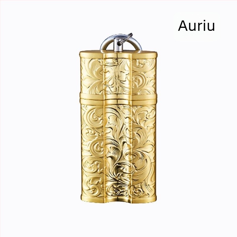 Scrumieră portabilă creativă transfrontalieră, cataramă metalică, scrumieră auto portabilă în aer liber, depozitare scrumieră pentru trabucuri în aer liber