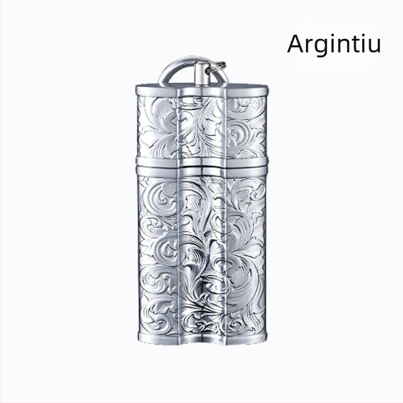 Scrumieră portabilă creativă transfrontalieră, cataramă metalică, scrumieră auto portabilă în aer liber, depozitare scrumieră pentru trabucuri în aer liber