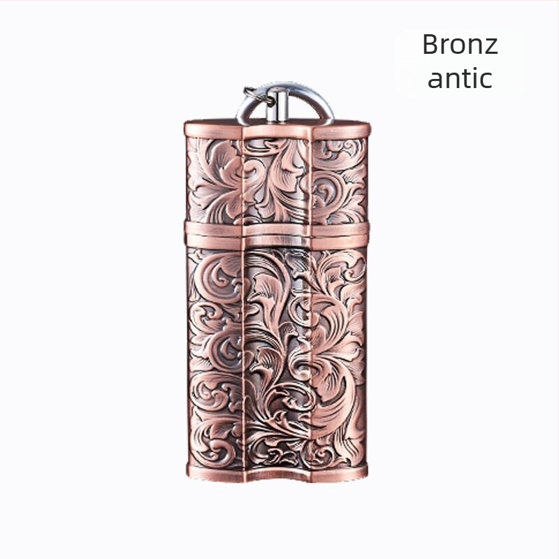 Scrumieră portabilă creativă transfrontalieră, cataramă metalică, scrumieră auto portabilă în aer liber, depozitare scrumieră pentru trabucuri în aer liber