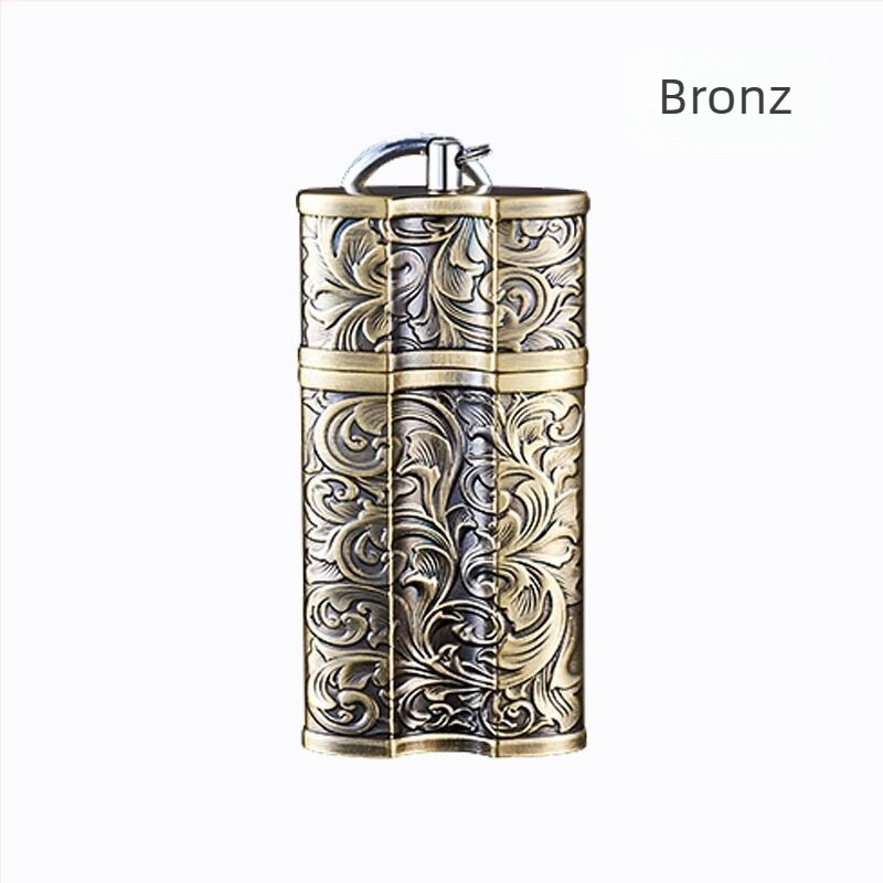 Scrumieră portabilă creativă transfrontalieră, cataramă metalică, scrumieră auto portabilă în aer liber, depozitare scrumieră pentru trabucuri în aer liber