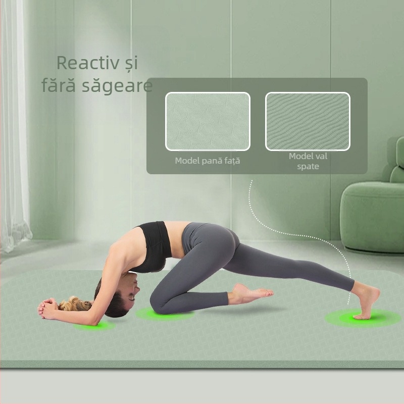 Saltea de yoga pentru femei, absorbție a șocurilor, izolare fonică, silențioasă, covoraș antiderapant, îngroșare pentru casă, sport profesional, yoga, fitness