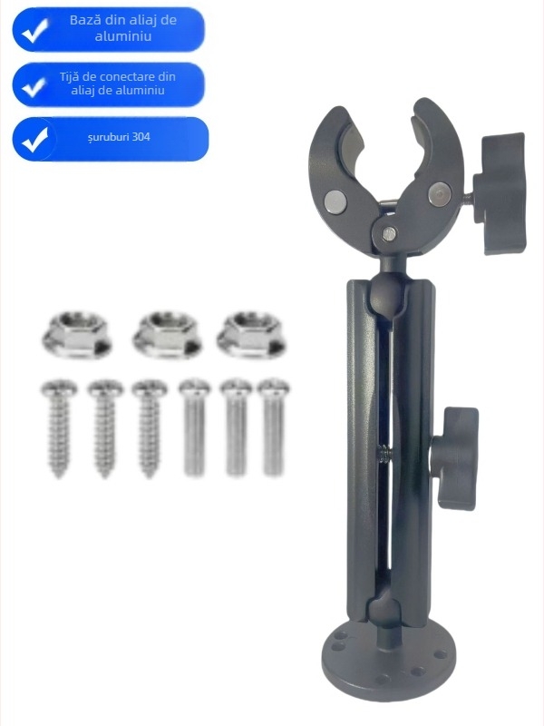 Stabilizator de motor Trolling fix cu cap sferic de 1 inch transfrontalier, cu elice pentru barcă cu motor, suport de foraj cu cameră