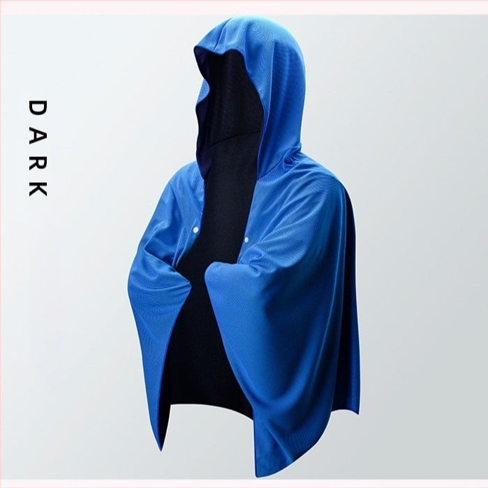 Poncho de plajă cu glugă, cu uscare rapidă, de dimensiuni mari, pentru sport, cu senzație de frig, cu protecție solară, poncho, prosop de baie, cu uscare rapidă, absorbant, pentru parasolar