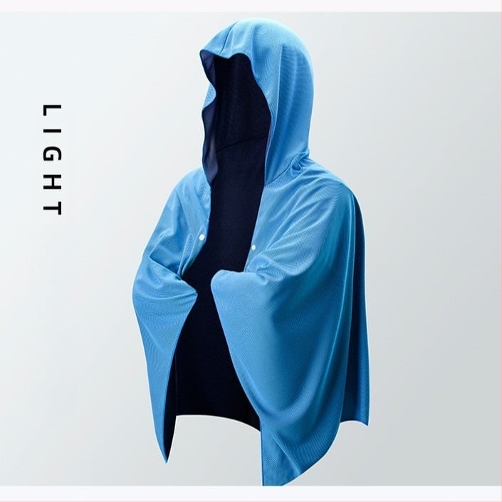 Poncho de plajă cu glugă, cu uscare rapidă, de dimensiuni mari, pentru sport, cu senzație de frig, cu protecție solară, poncho, prosop de baie, cu uscare rapidă, absorbant, pentru parasolar