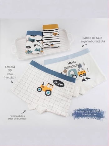 Lenjerie intimă pentru copii, băieți, nu se taie fundul, un boxer din bumbac, bebeluși, băieți mari, lenjerie intimă boxer en-gros