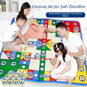 Covor pentru copii, o singură bucată, transport gratuit, șah zburător, pliabil, portabil, șah zburător, saltea de târâre, joc de șah pentru copii
