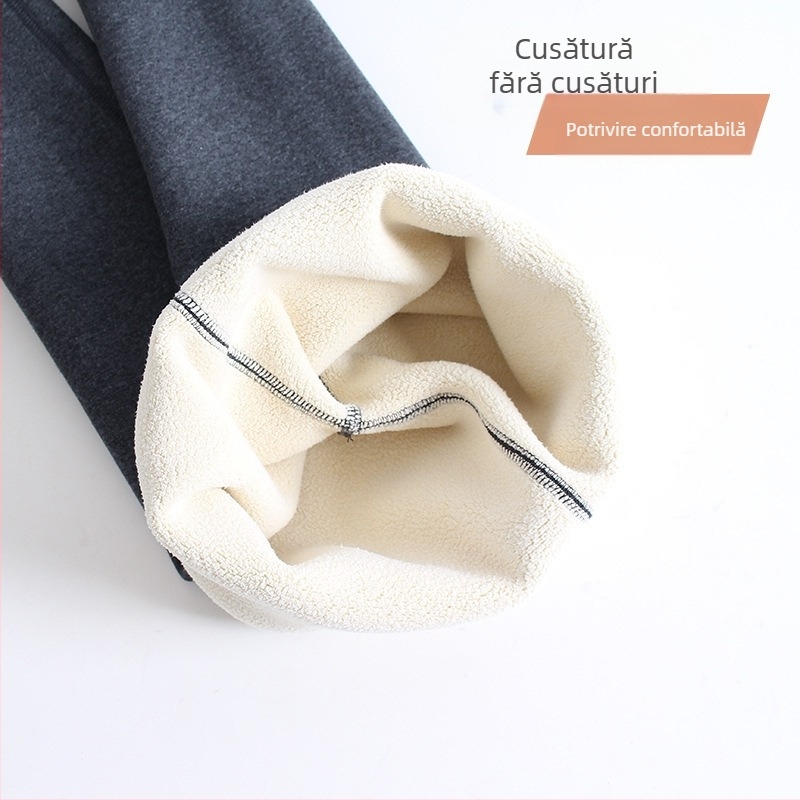 Colanți pentru fete, căptușiți cu fleece, pantaloni îngroșați pentru toamnă și iarnă, pantaloni strâmți pentru copii, pantaloni de iarnă fără oase, culoare solidă, pentru îmbrăcăminte exterioară