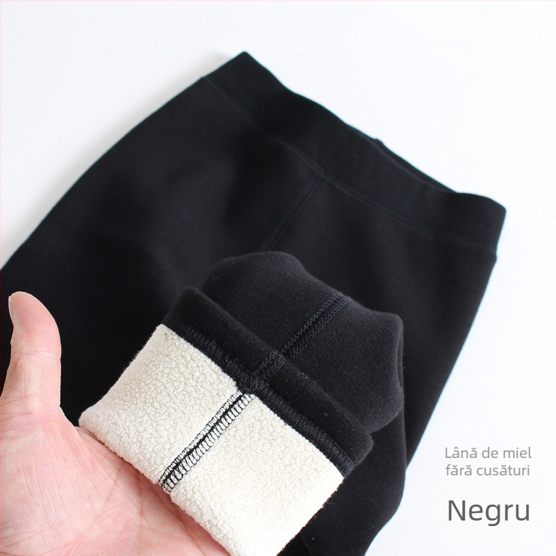 Colanți pentru fete, căptușiți cu fleece, pantaloni îngroșați pentru toamnă și iarnă, pantaloni strâmți pentru copii, pantaloni de iarnă fără oase, culoare solidă, pentru îmbrăcăminte exterioară