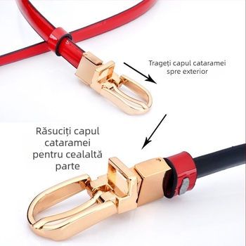 Curea subțire Joker din piele naturală coreeană pentru femei, curea decorativă pentru rochii de blugi, Amazon eBay