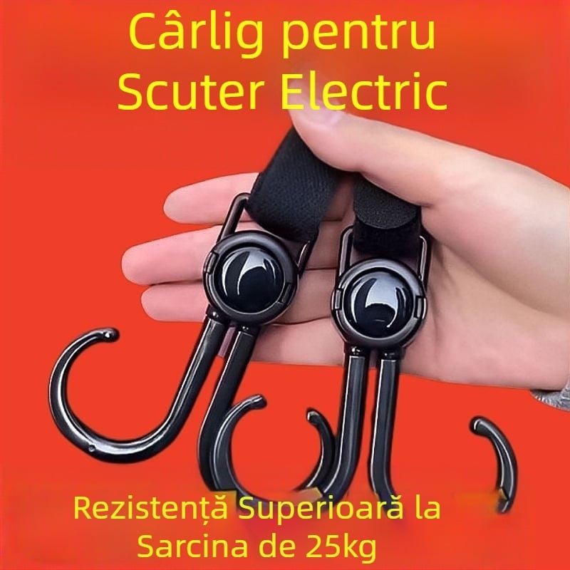 Cârlig pentru mașină electrică cu desene animate, cârlig pentru cărucior, cârlig de depozitare pentru geantă pentru cărucior, accesorii pentru cârlig pentru cărucior