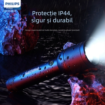 Lanternă laser tactică Philips, cu încărcare puternică, super luminoasă, portabilă, pentru exterior, cu rază lungă de acțiune, multifuncțională și zoom, pentru uz casnic