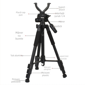 Trepied din aliaj de aluminiu. Platformă de vânătoare de 5 m, suport telescopic Yuntai pentru observarea păsărilor în aer liber, pentru exerciții la podea