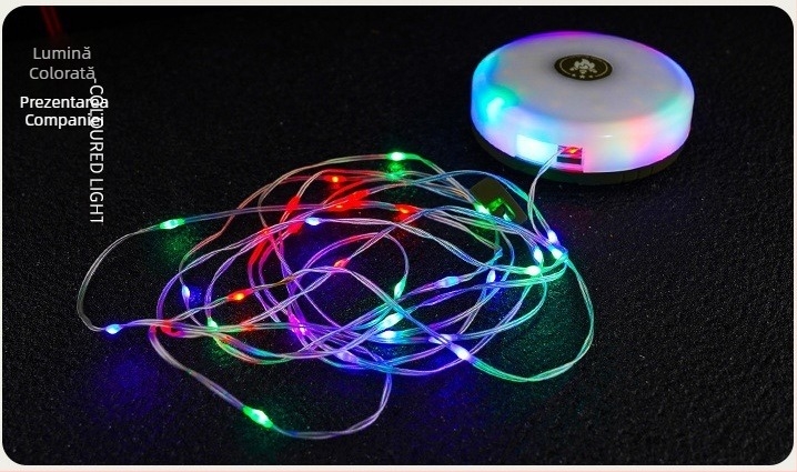 Ruletă de lumină în aer liber 4 în 1 Camping Light String reîncărcabilă cort Light String impermeabil portabil LED Camping în aer liber