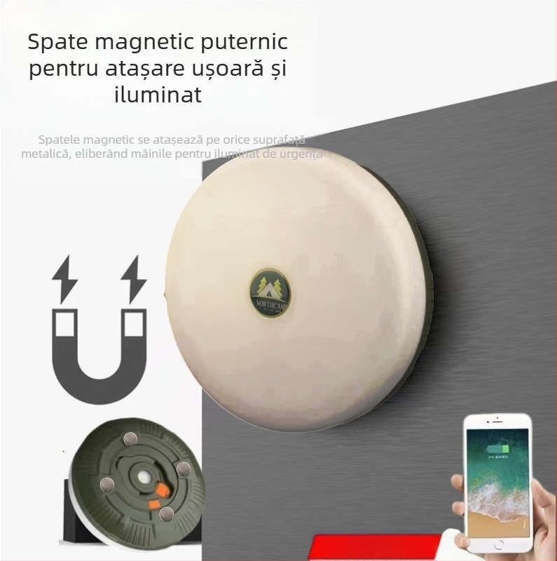 Ruletă de lumină în aer liber 4 în 1 Camping Light String reîncărcabilă cort Light String impermeabil portabil LED Camping în aer liber