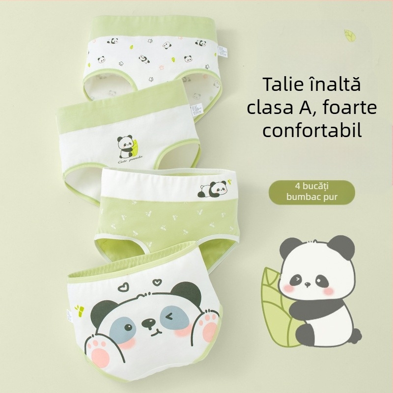 Lenjerie intimă pentru copii, triunghi, talie înaltă, bumbac, clasa A, bumbac, pantaloni scurți pentru fete de 6-12 ani, fără clipsuri, en-gros