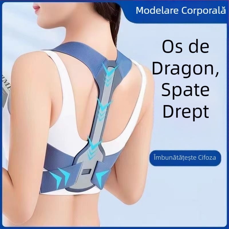 Orteză cu cocoașă, corecție pentru adulți, orteză invizibilă pentru spate cu chilă, cu artefact intern pentru orteză de umăr