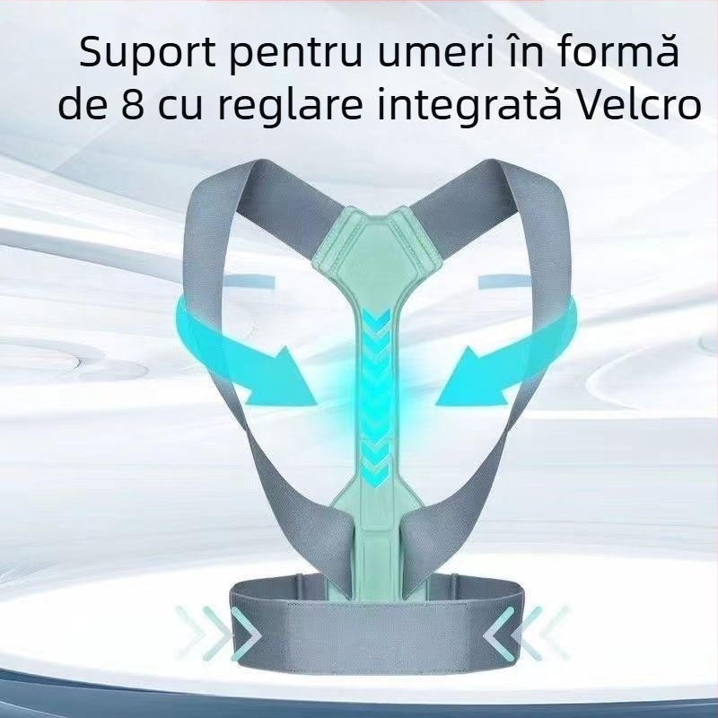 Orteză cu cocoașă, corecție pentru adulți, orteză invizibilă pentru spate cu chilă, cu artefact intern pentru orteză de umăr