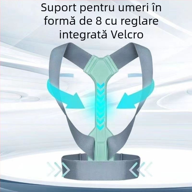 Orteză cu cocoașă, corecție pentru adulți, orteză invizibilă pentru spate cu chilă, cu artefact intern pentru orteză de umăr