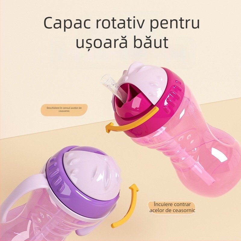 Comerț exterior transfrontalier, vânzare fierbinte pentru bebeluși, cu mâner, material pp, cană de băut direct, cană de băut, cană de băut rezistentă la căderi