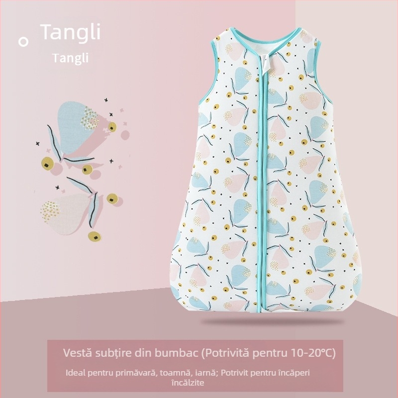 Produse transfrontaliere CPC de primăvară și toamnă pentru nou-născuți, pilotă rezistentă la lovituri, din bumbac pur, vestă pentru copii, clasa A, sac de dormit pentru bebeluși