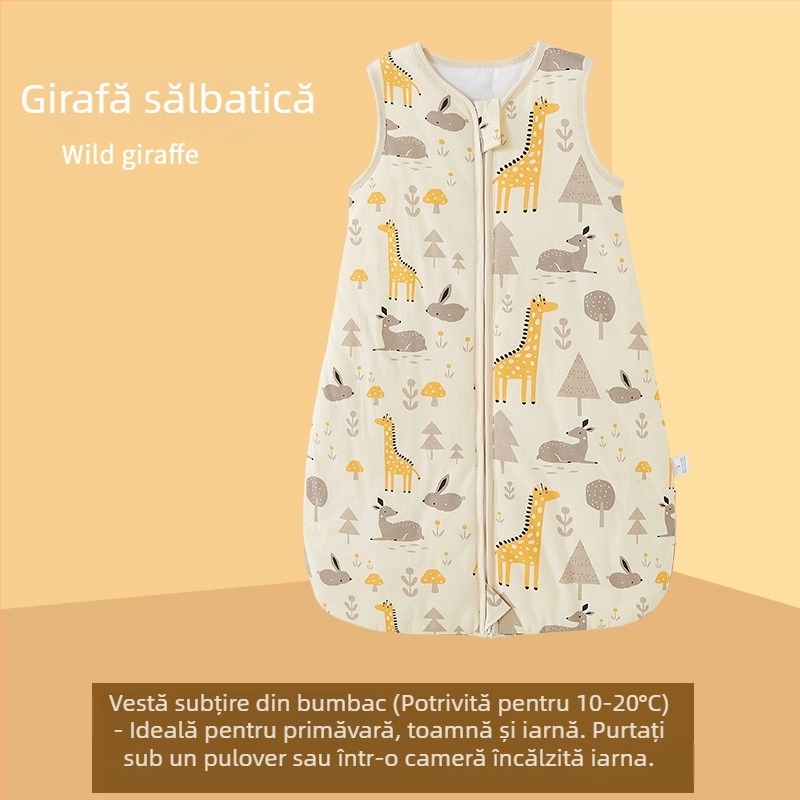 Produse transfrontaliere CPC de primăvară și toamnă pentru nou-născuți, pilotă rezistentă la lovituri, din bumbac pur, vestă pentru copii, clasa A, sac de dormit pentru bebeluși