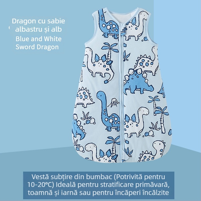 Produse transfrontaliere CPC de primăvară și toamnă pentru nou-născuți, pilotă rezistentă la lovituri, din bumbac pur, vestă pentru copii, clasa A, sac de dormit pentru bebeluși