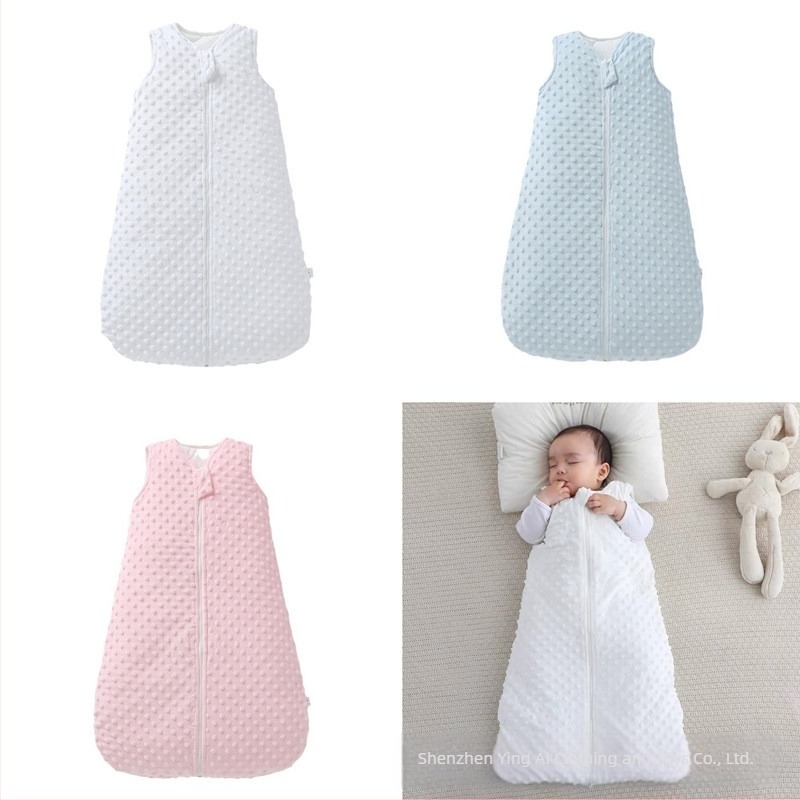 Sac de dormit anti-lovitură pentru copii, vânzare fierbinte, vestă dintr-o singură bucată, sac de dormit îngroșat, catifea de mazăre, pătură reconfortantă pentru bebeluși, pilotă