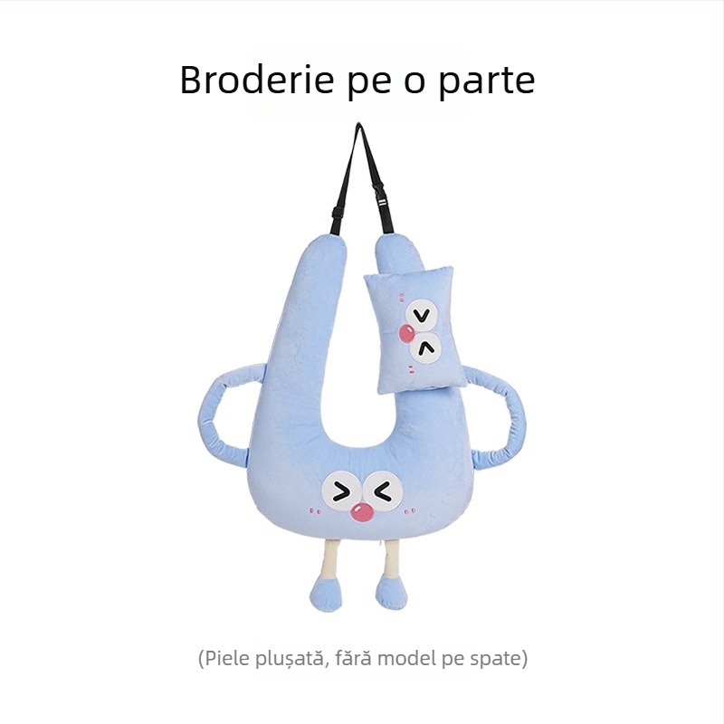 Tetiera auto cu desene animate pentru copii, pernă de gât cu artefact pentru dormit pe distanțe lungi, pernă universală pentru dormit, patru anotimpuri