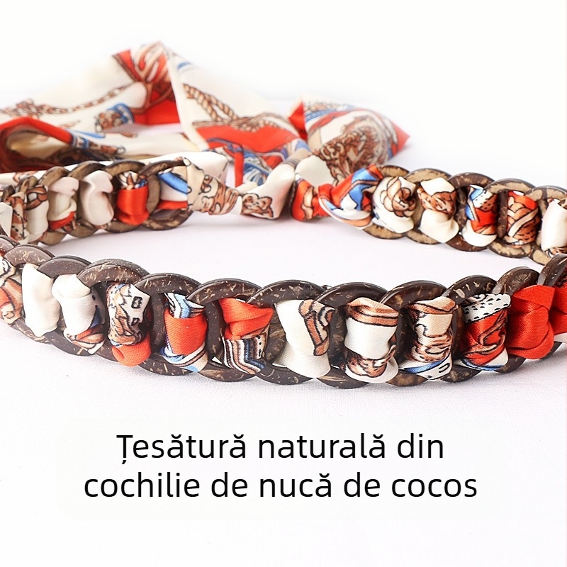 Curea panglică coreeană la modă cu fustă simplă, toate asortate, blugi decorativi, femei, curea din pânză țesută super lungă