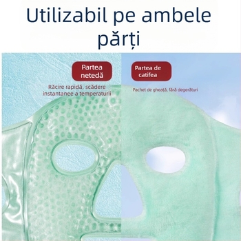 Mască de compresă cu gheață, compresă rece, mască pentru ochi, pungă de gheață, mască facială, recuperare postoperatorie, compresă caldă, mască de față completă din bumbac răcoritoare