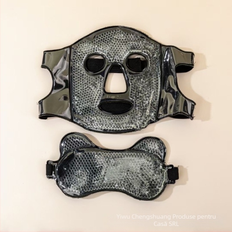 Mască de compresă cu gheață, compresă rece, mască pentru ochi, pungă de gheață, mască facială, recuperare postoperatorie, compresă caldă, mască de față completă din bumbac răcoritoare