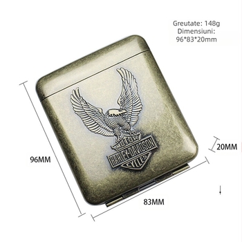 Creative Gangster 3 Open 20 Pack Knurling Vintage Constantine Metal Cleme de țigară personalizate pentru bărbați Husă de țigară Comerț exterior