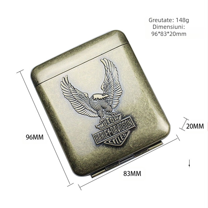 Creative Gangster 3 Open 20 Pack Knurling Vintage Constantine Metal Cleme de țigară personalizate pentru bărbați Husă de țigară Comerț exterior