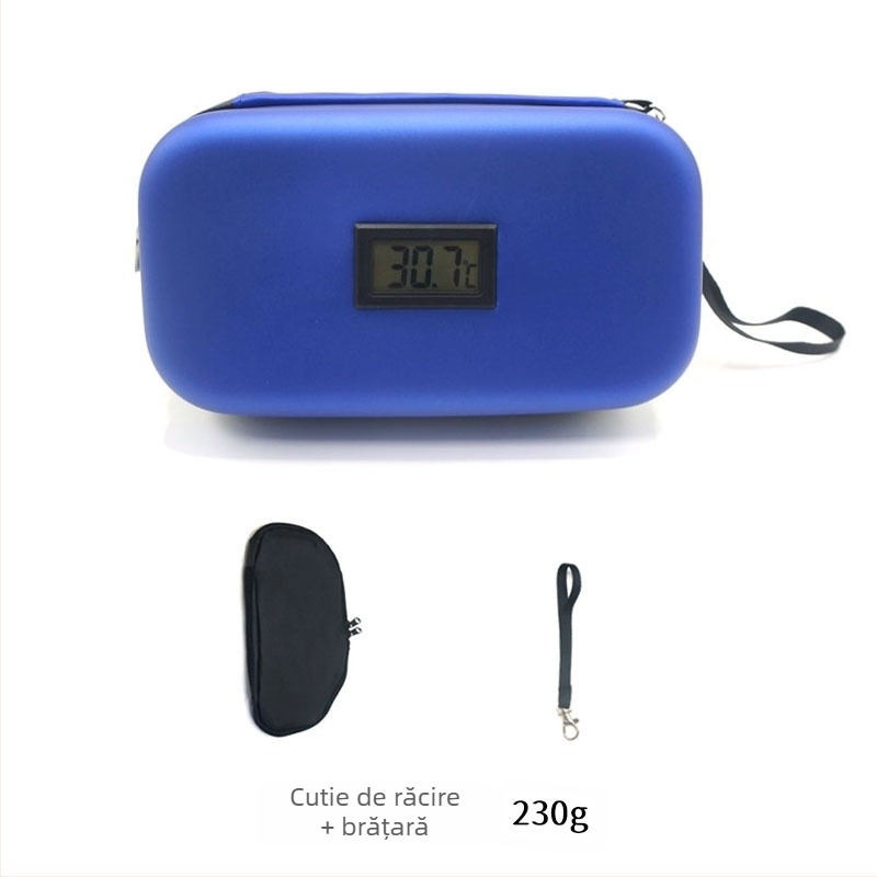 În stoc Amazon Explosions Insulin Refrigerer Box EVA Portabil Geantă frigider pentru exterior cu termometru Sac de gheață Conservare la rece