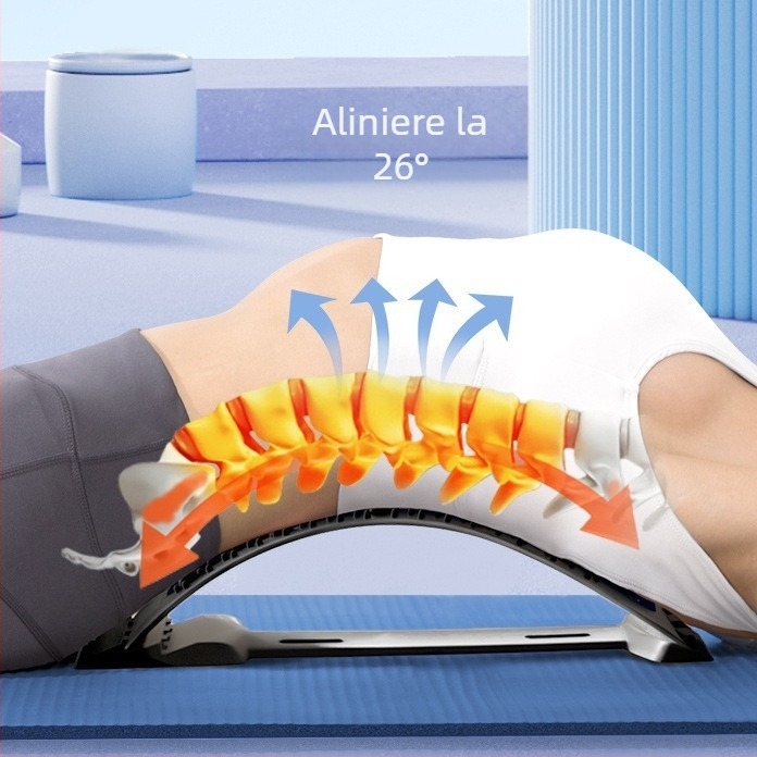 Dispozitiv de calmare a coloanei lombare pe patru niveluri, masaj pentru întinderea taliei, corecție a coloanei vertebrale cervicale la domiciliu, placă auxiliară pentru talie, fitness