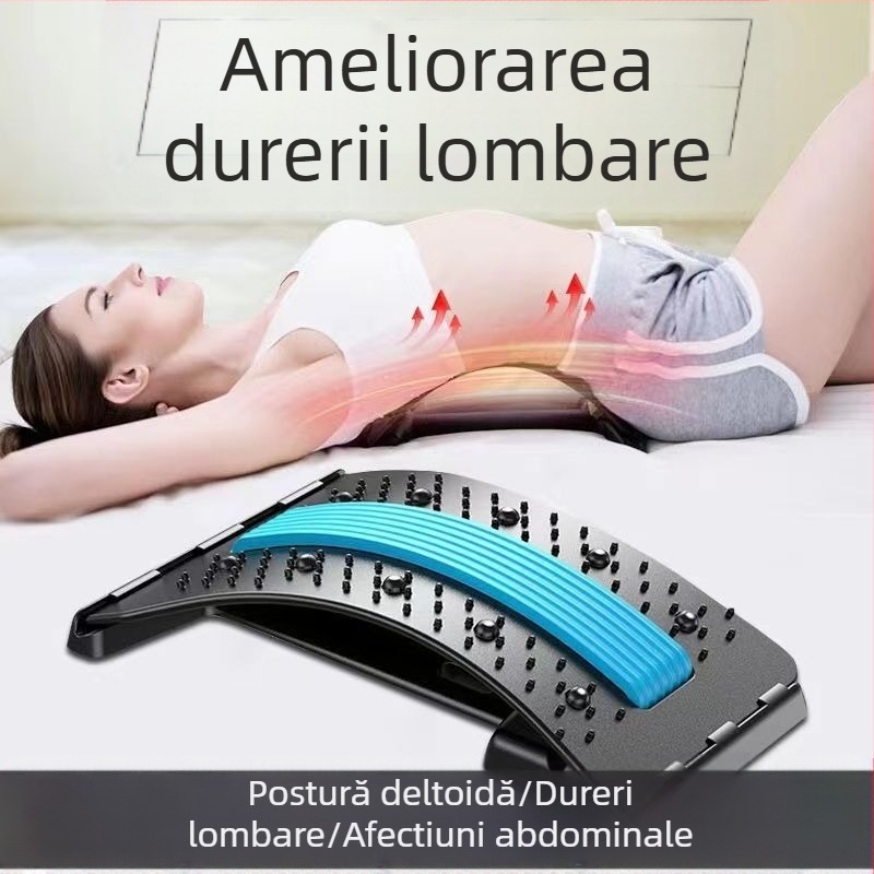 Dispozitiv de calmare a coloanei lombare pe patru niveluri, masaj pentru întinderea taliei, corecție a coloanei vertebrale cervicale la domiciliu, placă auxiliară pentru talie, fitness