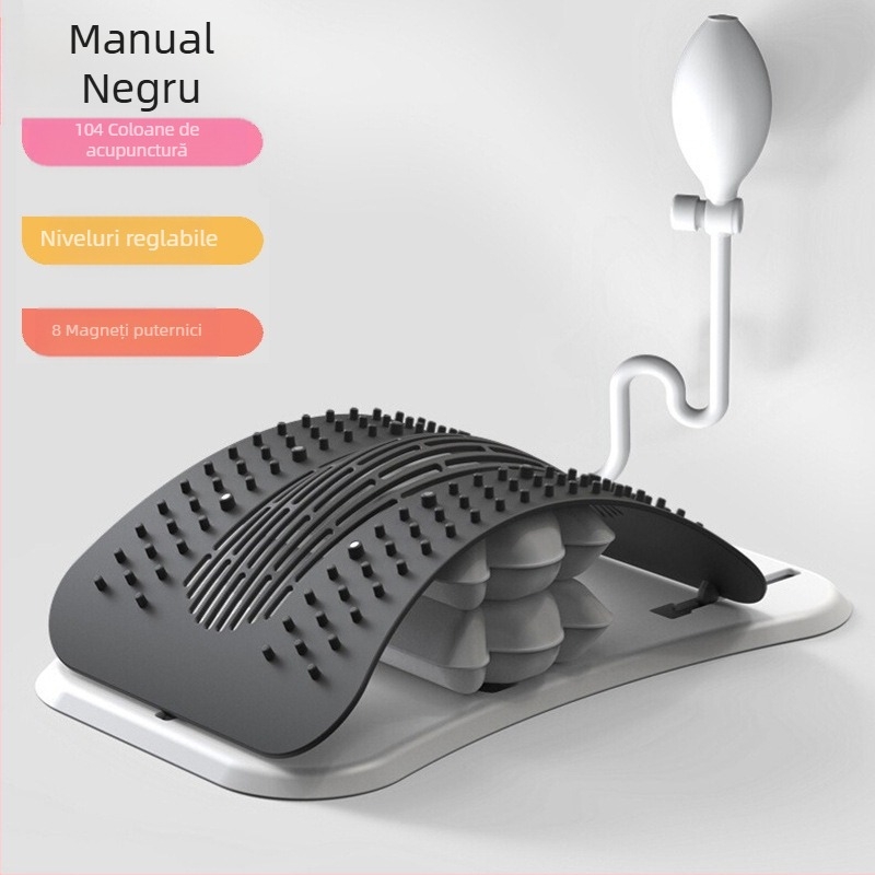 Dispozitiv de calmare a coloanei lombare pe patru niveluri, masaj pentru întinderea taliei, corecție a coloanei vertebrale cervicale la domiciliu, placă auxiliară pentru talie, fitness