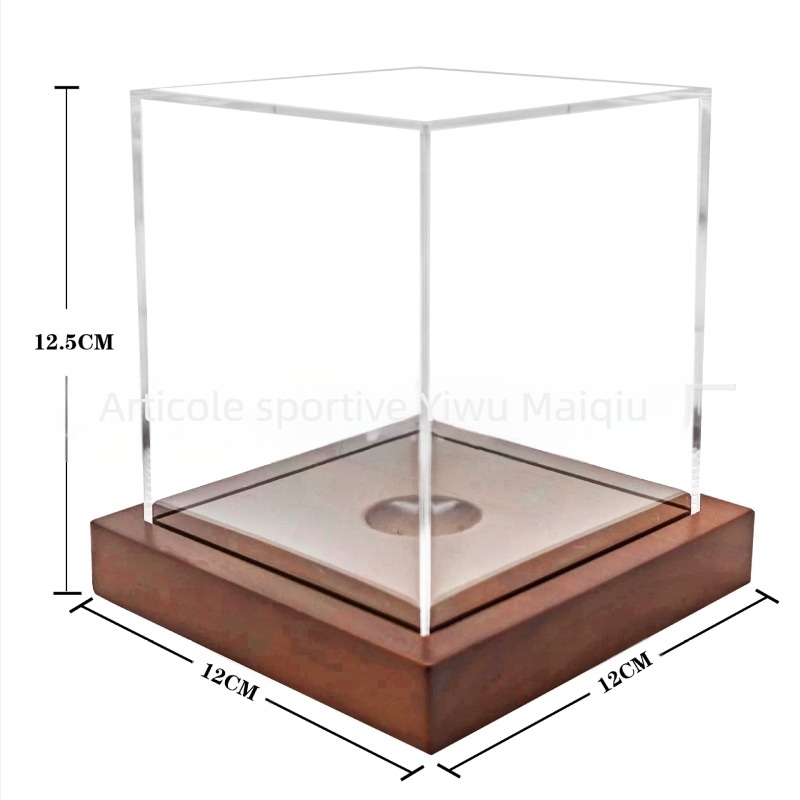 Cutie de baseball acrilică transparentă, rezistentă la umiditate și praf, cutie de tenis și golf, cutie de afișare de baseball de colecție