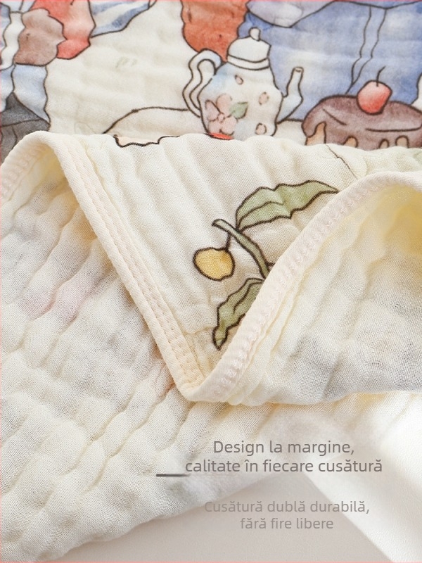 Prosop de baie din tifon pentru nou-născuți, șase straturi, din bambus și bumbac, pentru bebeluși, patru anotimpuri, universal, de dimensiuni mari, absorbant, pentru bebeluși