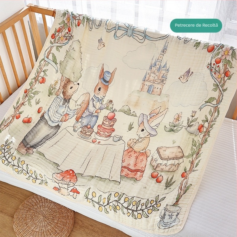 Prosop de baie din tifon pentru nou-născuți, șase straturi, din bambus și bumbac, pentru bebeluși, patru anotimpuri, universal, de dimensiuni mari, absorbant, pentru bebeluși