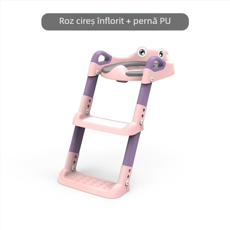 Scară pentru toaletă pentru copii, artefact auxiliar pentru toaletă pentru băieți și fete, toaletă reglabilă în trepte pentru copii
