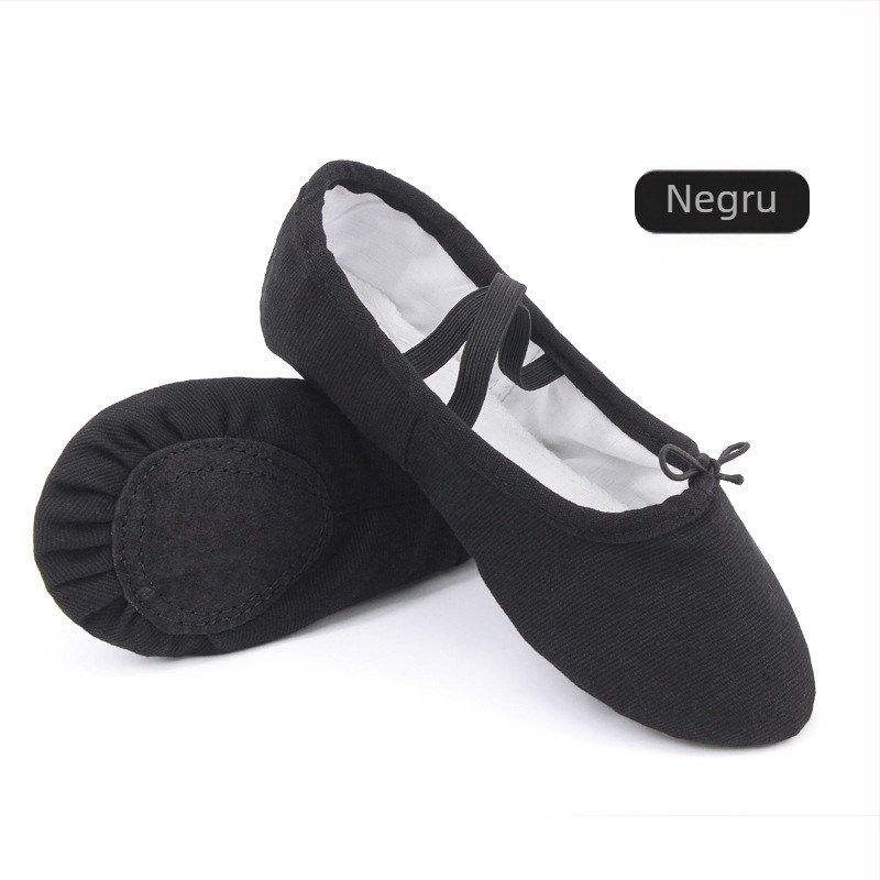 Pantofi de dans pentru copii adulți, bărbați și femei, cu talpă moale, fără vârf din piele, pantofi de dans pentru gimnastică și yoga