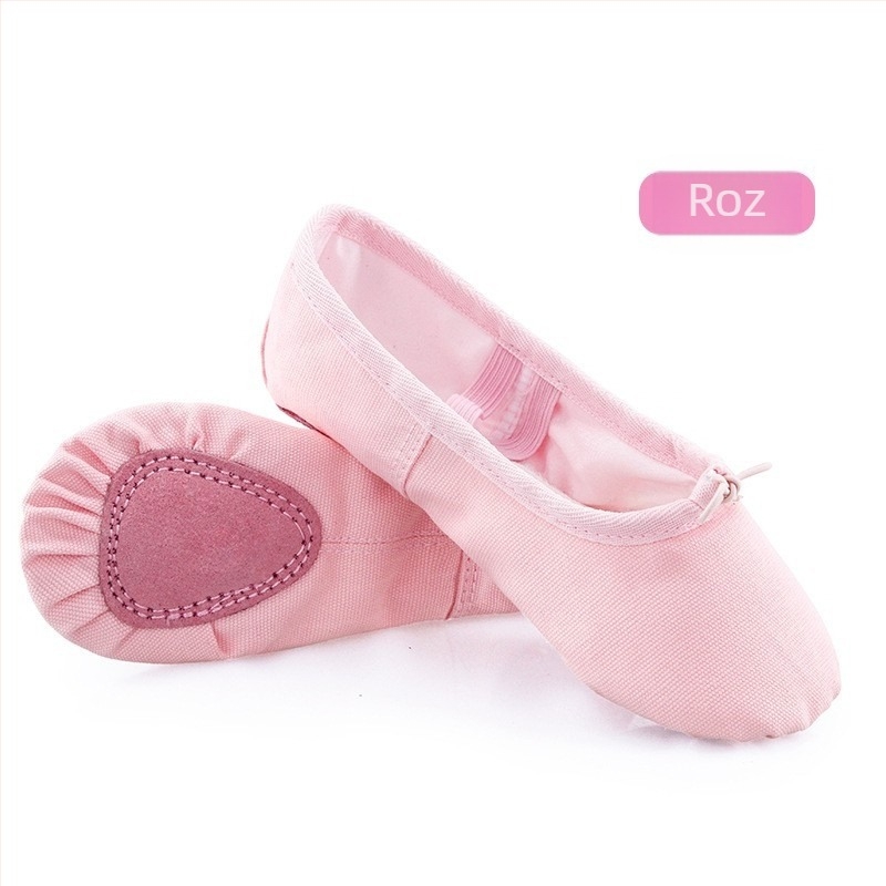 Pantofi de dans pentru copii adulți, bărbați și femei, cu talpă moale, fără vârf din piele, pantofi de dans pentru gimnastică și yoga