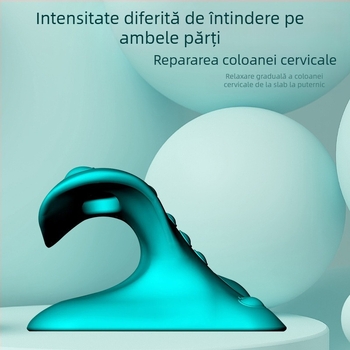 Pernă de masaj pentru coloana cervicală, pernă de acupresiune, sac de tracțiune Fugui, aparat ortopedic, dragă pentru gâtul coloanei vertebrale, masaj pentru cap, umeri și gât
