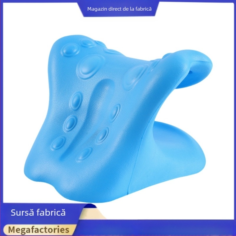 Pernă de masaj pentru coloana cervicală, pernă de acupresiune, sac de tracțiune Fugui, aparat ortopedic, dragă pentru gâtul coloanei vertebrale, masaj pentru cap, umeri și gât