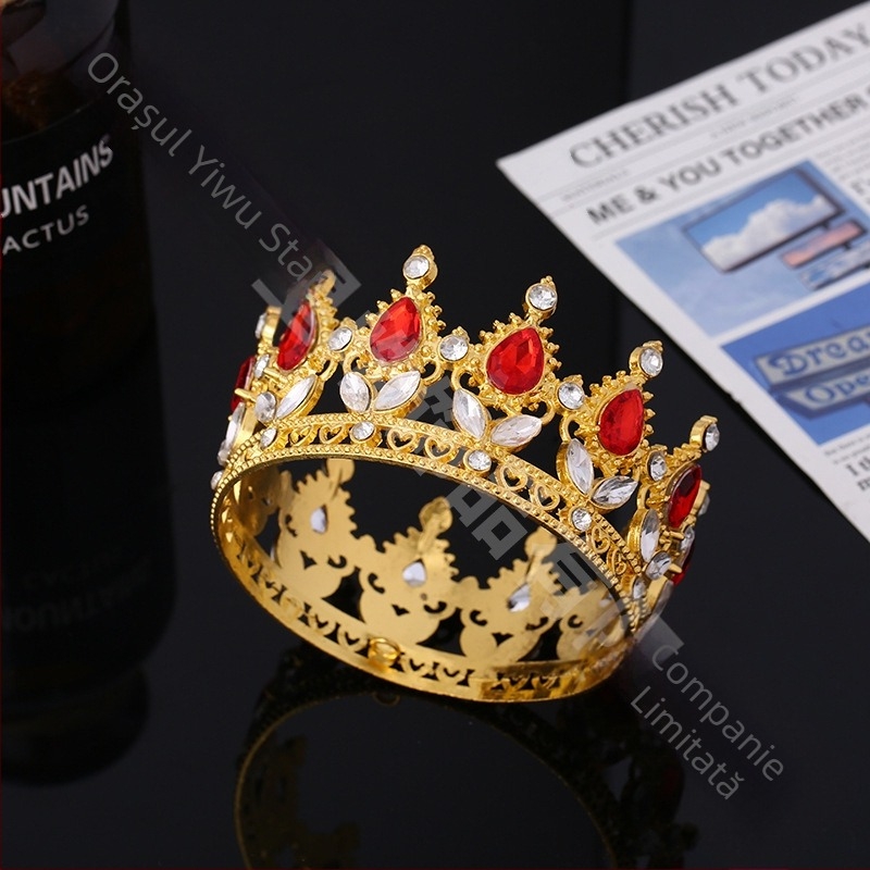 Coroană de mireasă barocă populară transfrontalieră, tiară, rochie de bal, cu decorațiuni florale în diverse culori