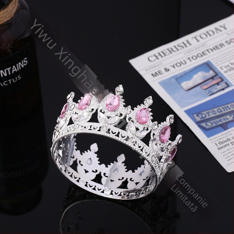 Coroană de mireasă barocă populară transfrontalieră, tiară, rochie de bal, cu decorațiuni florale în diverse culori